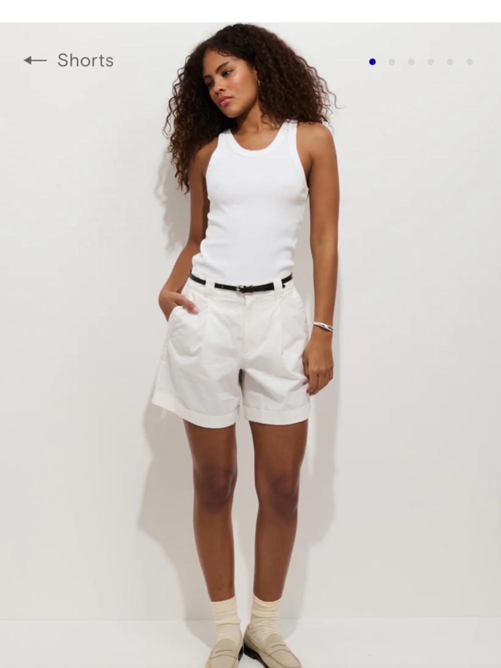 Alex Mill White Tailored Bermuda Shorts
